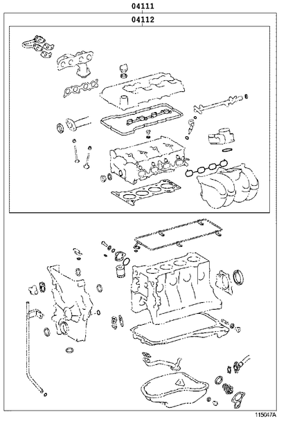 Toyota 2.7L 2TR-FE Engine Gasket Kit For Tacoma 4Runner Hilux Genuine