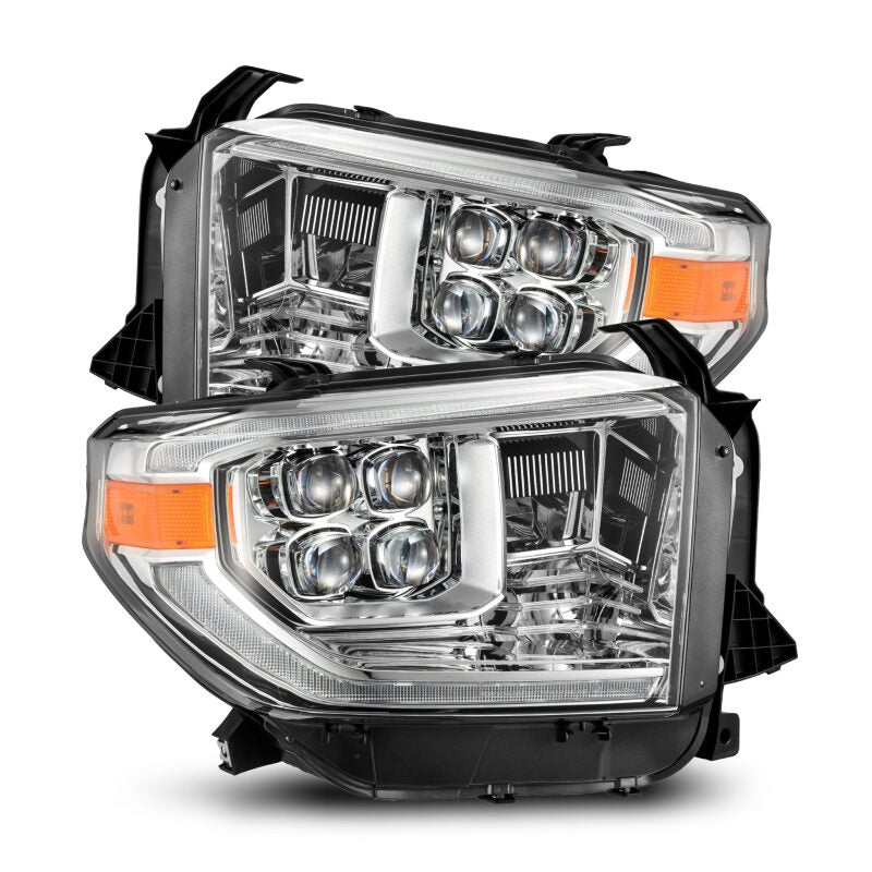 AlphaRex 14-21 Toyota Tundra NOVA LED Proj HL Chrome w/Actv Light & Seq. Sig + Switchback DRL