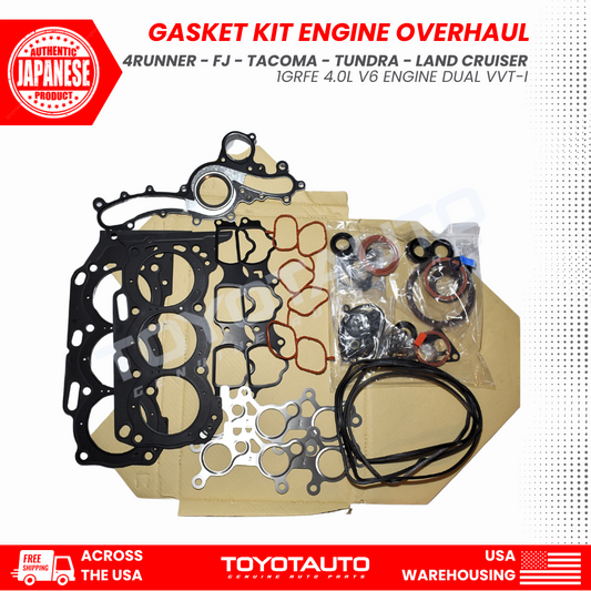 Toyota 4.0L V6 1GR-FE Engine Dual VVT-i Gasket Kit Overhaul Tacoma 4Runner FJ Land Curiser Genuine