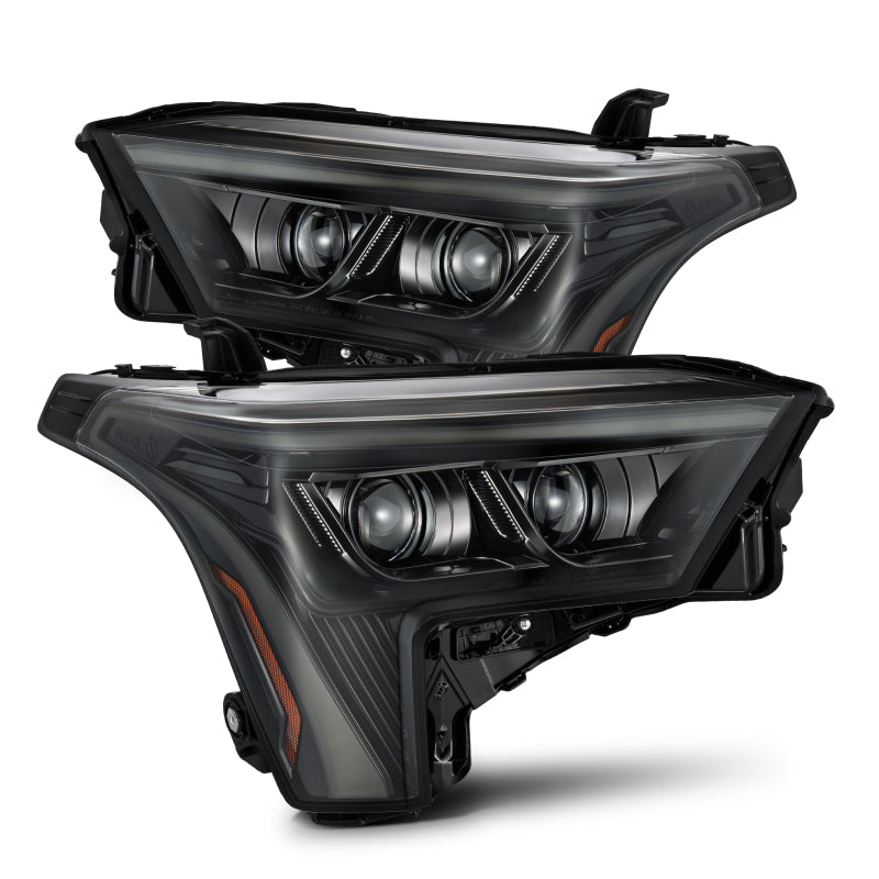 AlphaRex 22-23 Toyota Tundra LUXX-Series Headlights Alpha-Blk w/White DRL - Req 810029 OR 810030