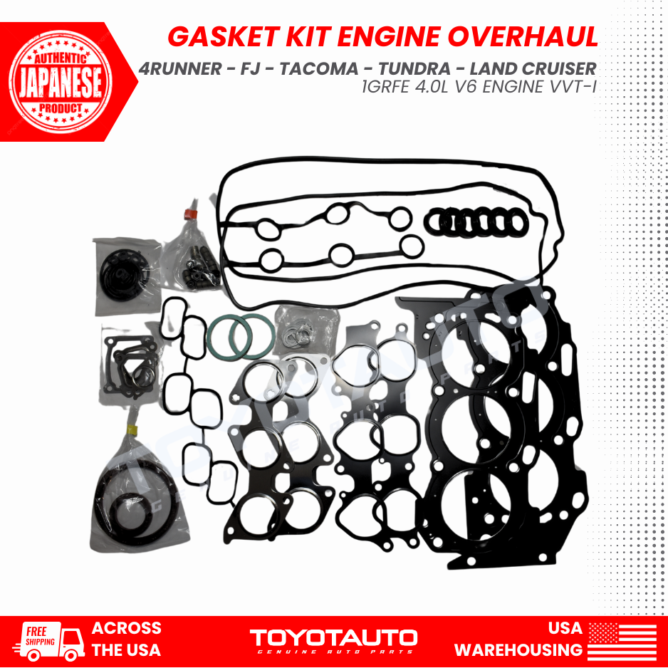 Toyota 4.0L V6 1GR-FE Engine VVT-i Gasket Kit Overhaul Tacoma 4Runner FJ Land Curiser Genuine