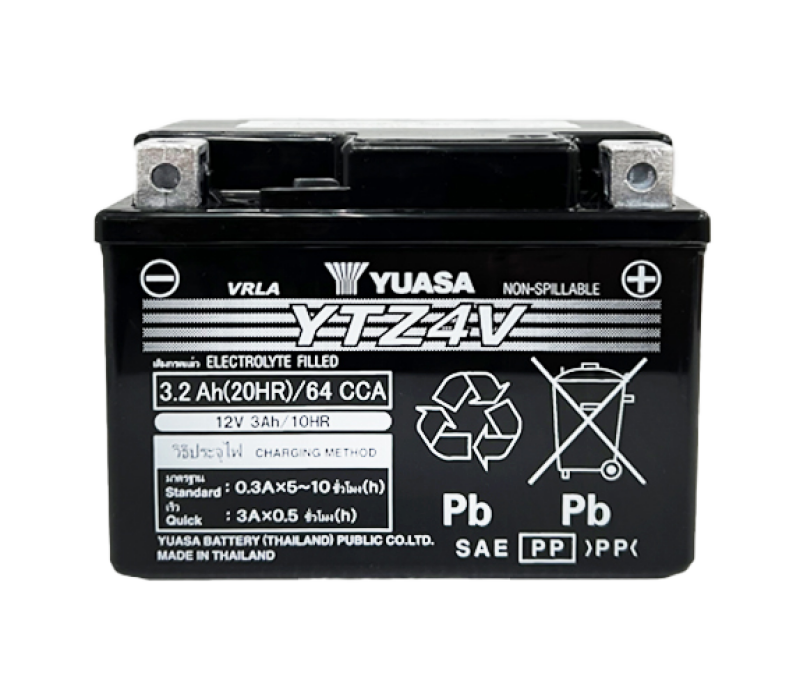 Yuasa YTZ6V Maintenance Free AGM 12-Volt Battery