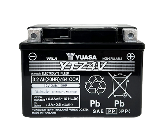 Yuasa YTZ6V Maintenance Free AGM 12-Volt Battery